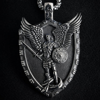 Archangel Michael Necklace – Shield Pendant