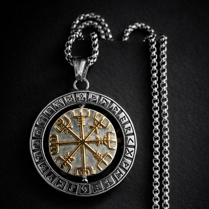 Viking Rotating Compass Necklace