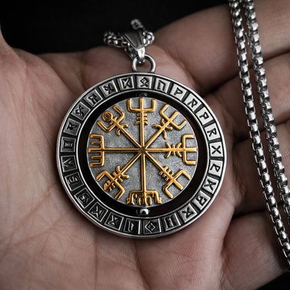 Viking Rotating Compass Necklace