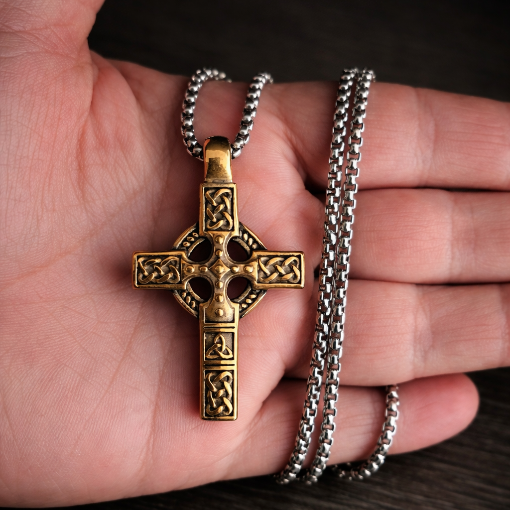 Celtic Cross Stainless Steel Necklace