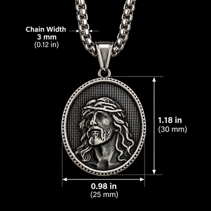Jesus Crown of Thorns Necklace | Stainless Steel Pendant