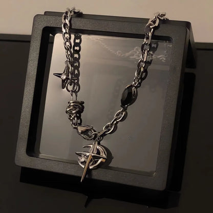 Star Titanium Steel Necklace Unisex | Casual Long-Lasting Plated Jewelry