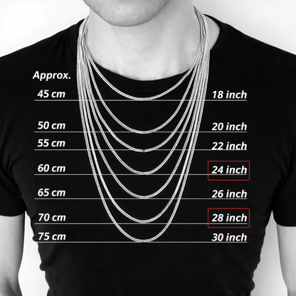 Square Bead Chain 3.0 mm in Stainless Steel