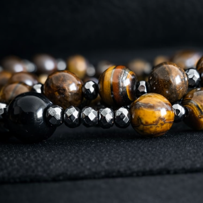 Prayer Rosary | Natural Stone Bead & Elegant Cross