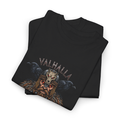 Viking Skull & Raven T-Shirt - Norse Fashion Apparel