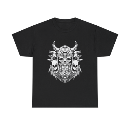 Viking Warrior Skull T-Shirt – Norse Fighter Apparel, Valhalla Spirit