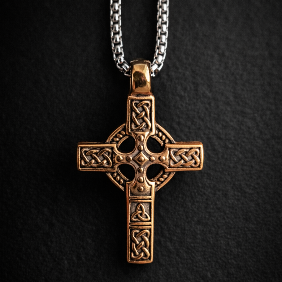 Celtic Cross Necklace for Men – Stainless Steel