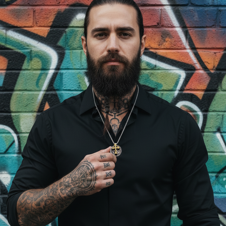 Men's Vintage Coin Cross Necklace