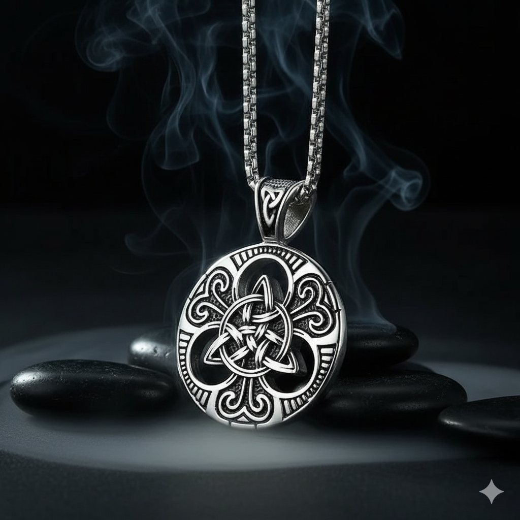 Necklace with Viking design, Retro Stainless Steel Jewelry for Men