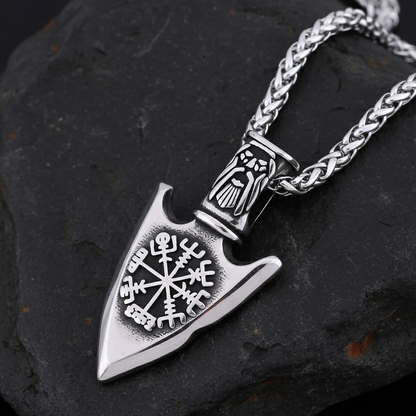 Stainless Steel Viking Pendant Necklace