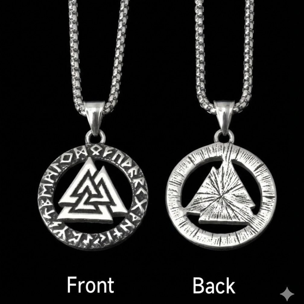 Norse Valknut Pendant Viking Necklace