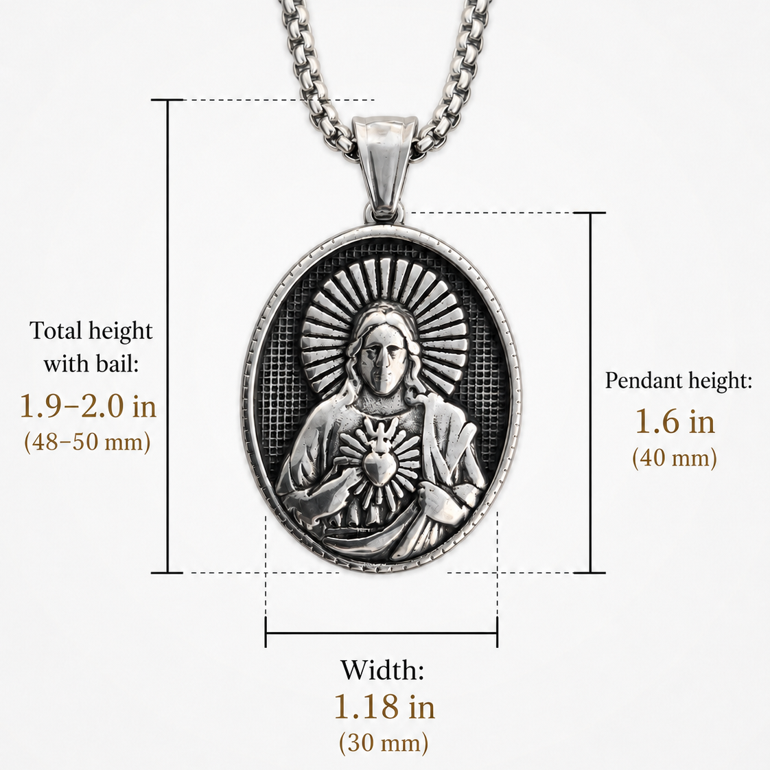 Sacred Heart of Jesus Necklace