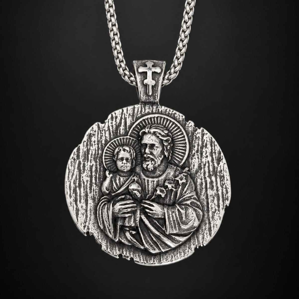 Saint Joseph Pendant Necklace | Stainless Steel