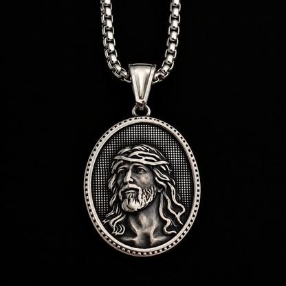 Jesus Crown of Thorns Necklace | Stainless Steel Pendant