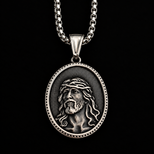 Jesus Crown of Thorns Necklace | Stainless Steel Pendant