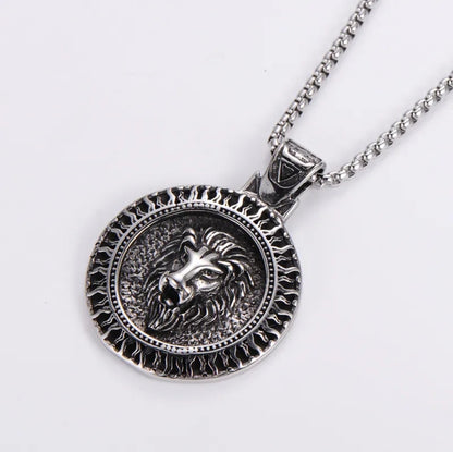 Men's Lion Pendant 316L Stainless Steel Necklace