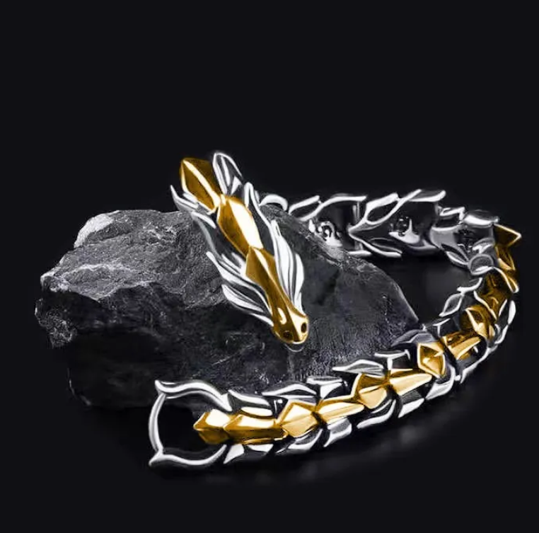 Punk Dragon Alloy Plating Men's Bracelets