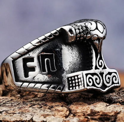 Punk Geometric 304 Stainless Steel Men'S Rings