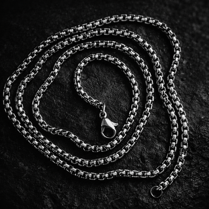 Square Bead Chain 3.0 mm in Stainless Steel