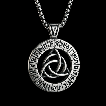 Triquetra Rune Necklace – Celtic Trinity Knot Viking Pendant