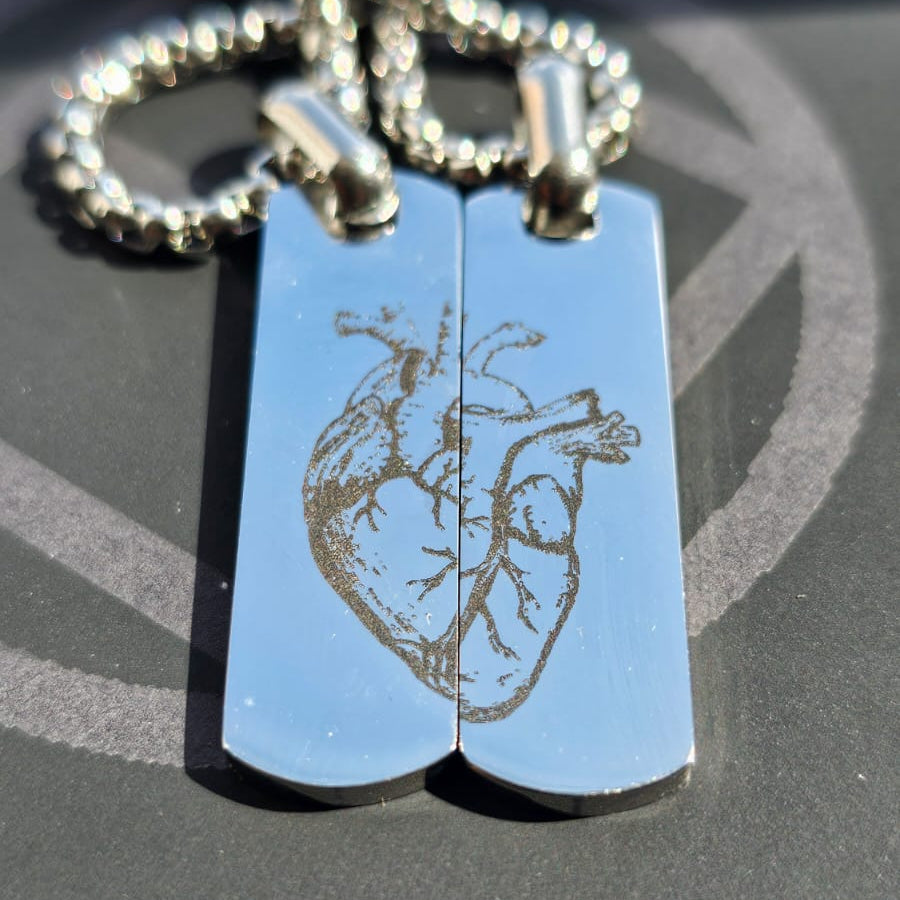 Heart Halves Necklace Set