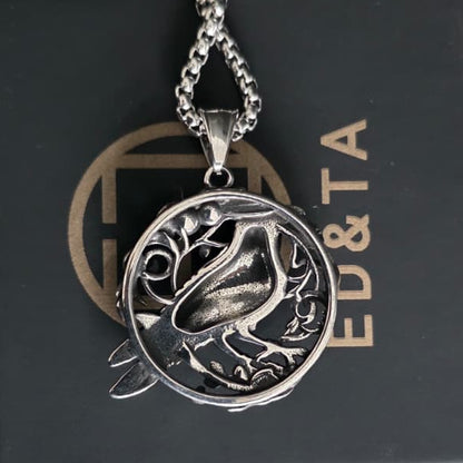 Raven Pendant Necklace for Women