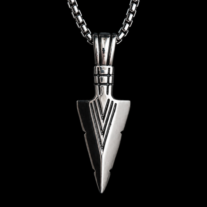 Arrowhead Necklace for Men – Minimalist Spearhead Pendant | Stainless Steel