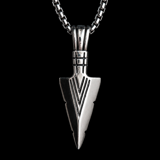 Arrowhead Necklace for Men – Minimalist Spearhead Pendant | Stainless Steel