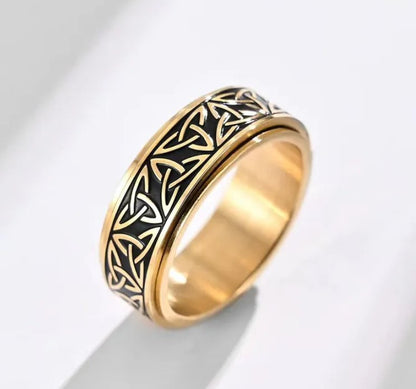 Basic Geometric Titanium Steel 18K Gold Plated Men'S Rings - Ed&Ta