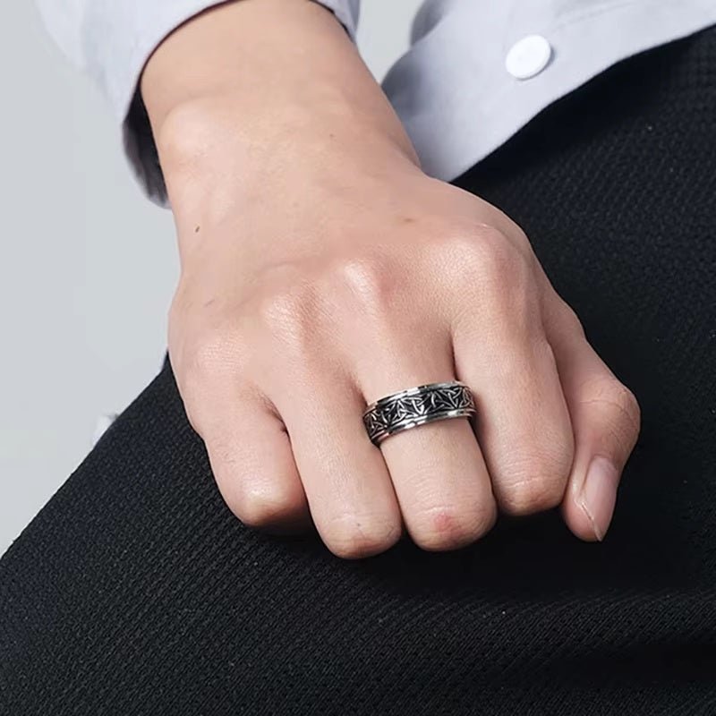 Basic Geometric Titanium Steel 18K Gold Plated Men'S Rings - Ed&Ta