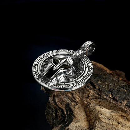Spartan (Corinthian) Helmet Pendant Necklace - Stainless Steel Greek Warrior Jewelry - Mythology and Strength Gift