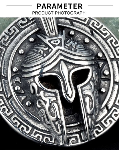 Spartan (Corinthian) Helmet Pendant Necklace - Stainless Steel Greek Warrior Jewelry - Mythology and Strength Gift