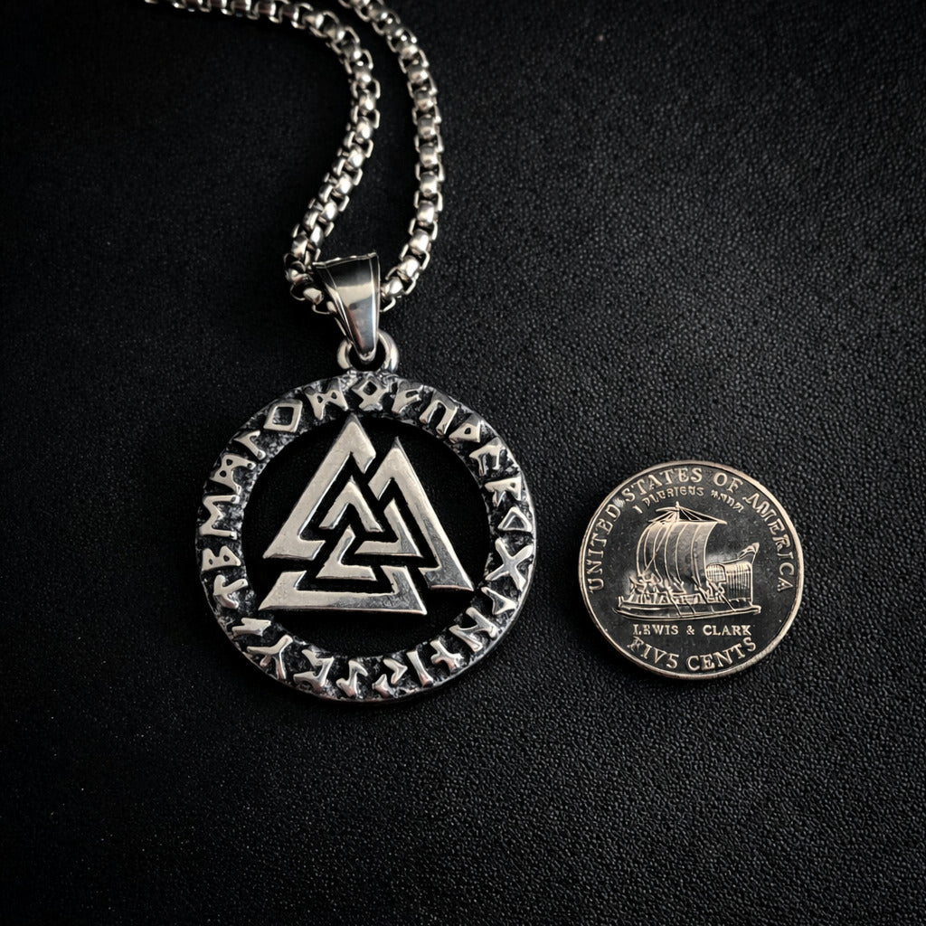 Norse Valknut Pendant Viking Necklace