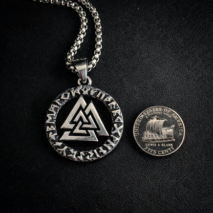 Norse Valknut Pendant Viking Necklace