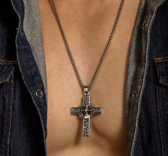 Celtic Cross Stainless Steel Necklace