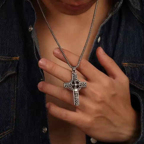 Celtic Cross Stainless Steel Necklace
