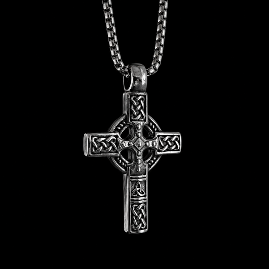 Celtic Cross Necklace for Men – Stainless Steel