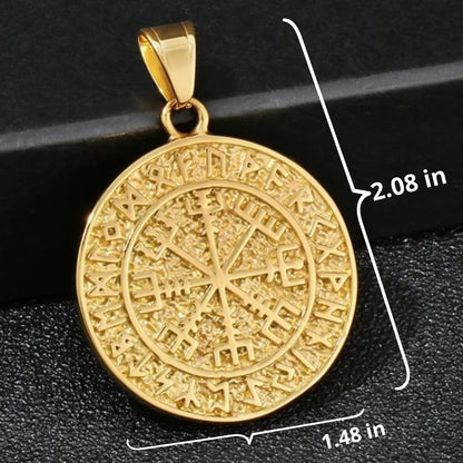 Men’s Viking Compass Pendant Necklace