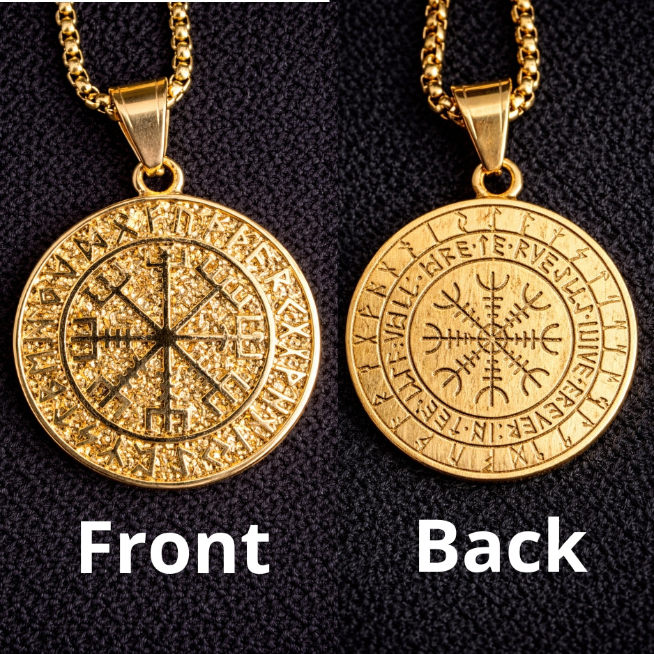 Men’s Viking Compass Pendant Necklace
