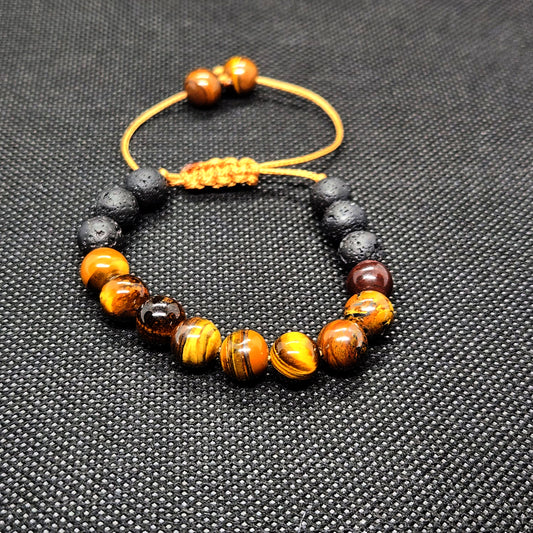 Turquoise Tiger Eye Volcanic Stone Bracelet