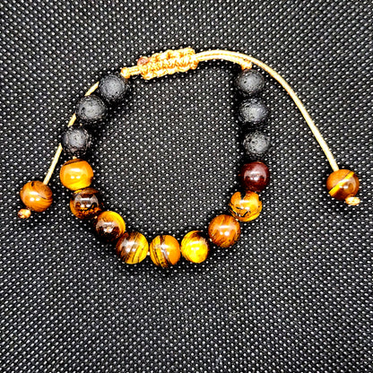 Turquoise Tiger Eye Volcanic Stone Bracelet