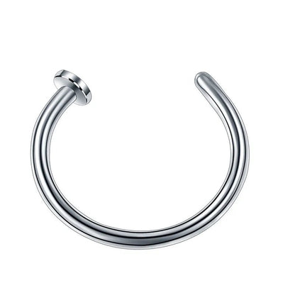 Fashion C Shape Stainless Steel Plating Nose Ring - Ed&Ta