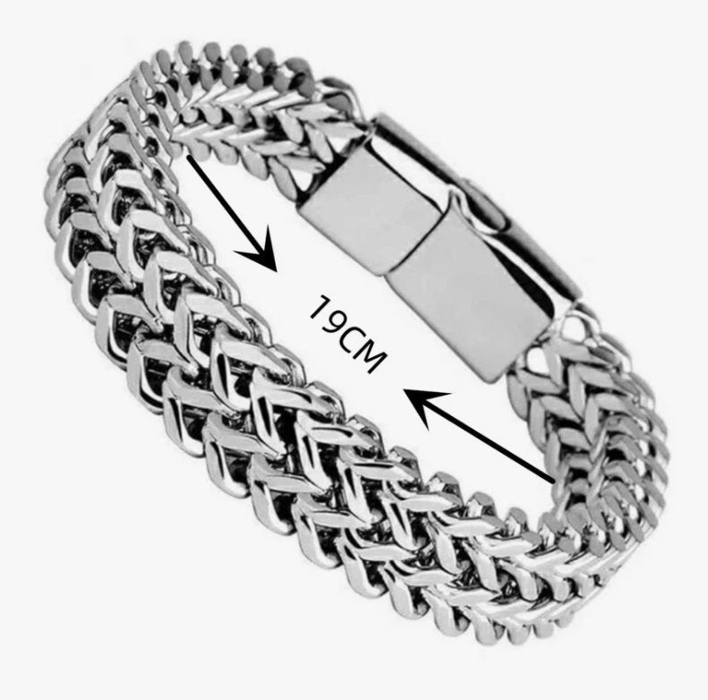 Fashionable and Popular Minimalist Chain Bracelet for Men, Stainless Steel Punk Hip Pop Style - Ed&Ta