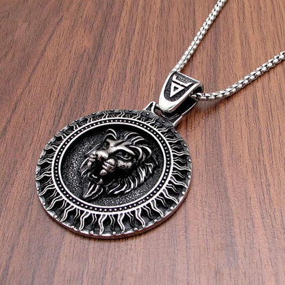 Men's Lion Pendant 316L Stainless Steel Necklace