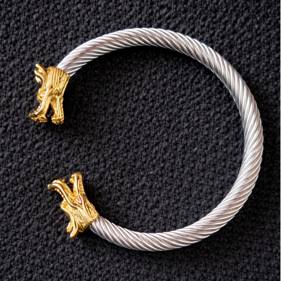 Dragon Head Bracelet – Multi-Color Finish, Bold & Masculine Style