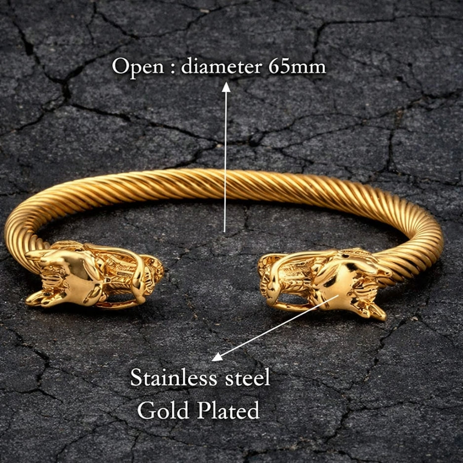 Dragon Head Bracelet – Multi-Color Finish, Bold & Masculine Style