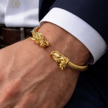 Dragon Head Bracelet – Multi-Color Finish, Bold & Masculine Style