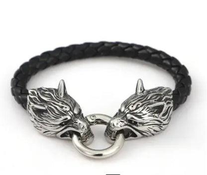 Men's bracelet, Viking design, Wolves - Ed&Ta