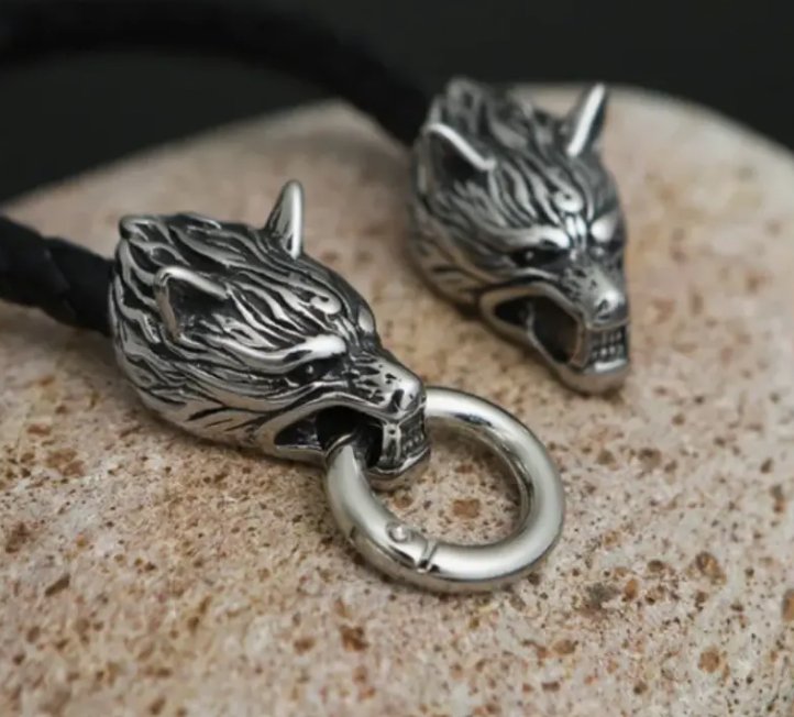 Men's bracelet, Viking design, Wolves - Ed&Ta