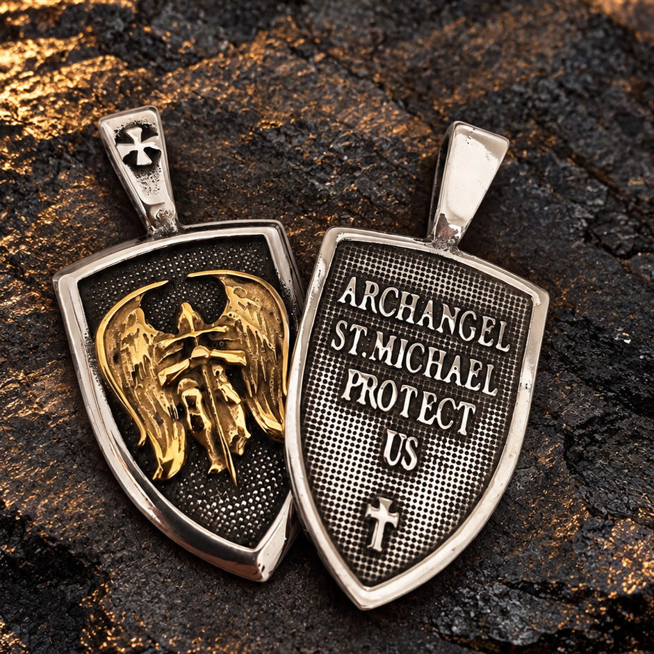 Archangel Michael Necklace for Men  | Stainless Steel